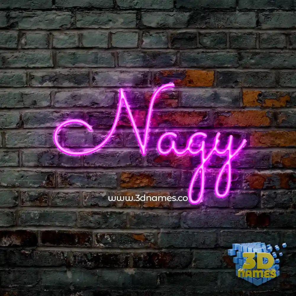 nagy in Pink Neon style - 3D name wallpaper
