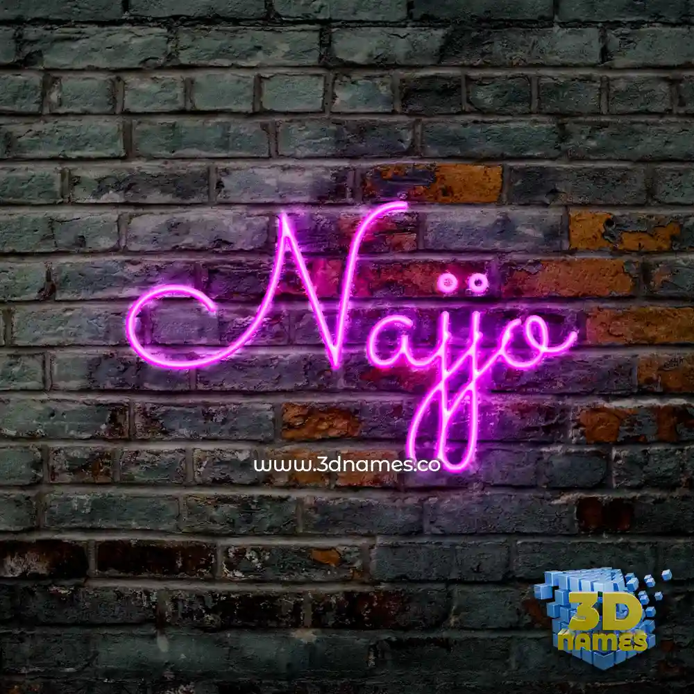 najjo in Pink Neon style - 3D name wallpaper