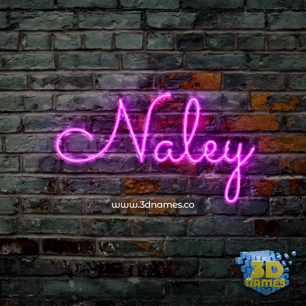 naley in Pink Neon style - 3D name wallpaper