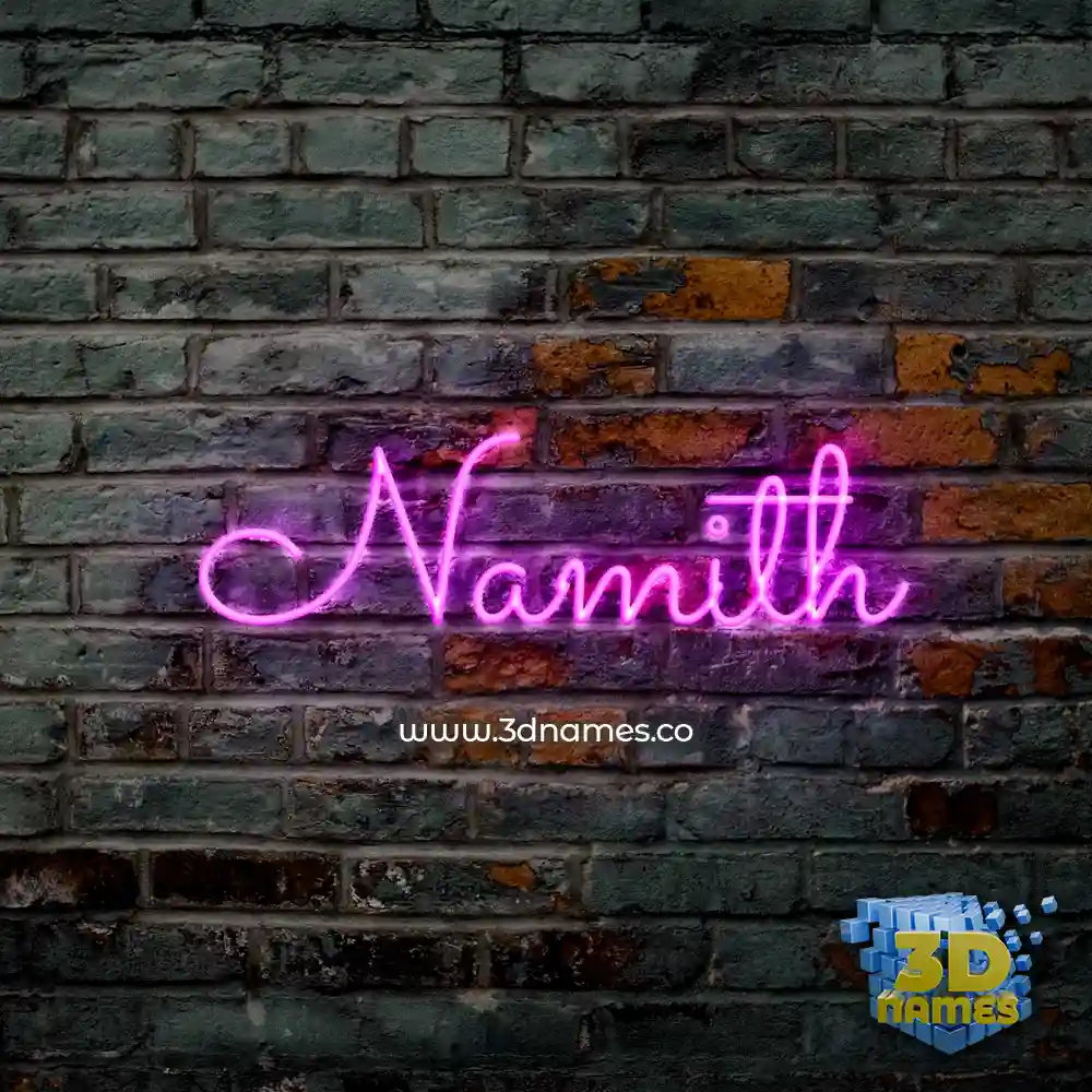 namith in Pink Neon style - 3D name wallpaper