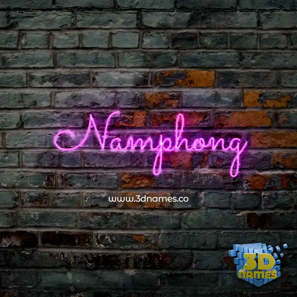 namphong in Pink Neon style - 3D name wallpaper