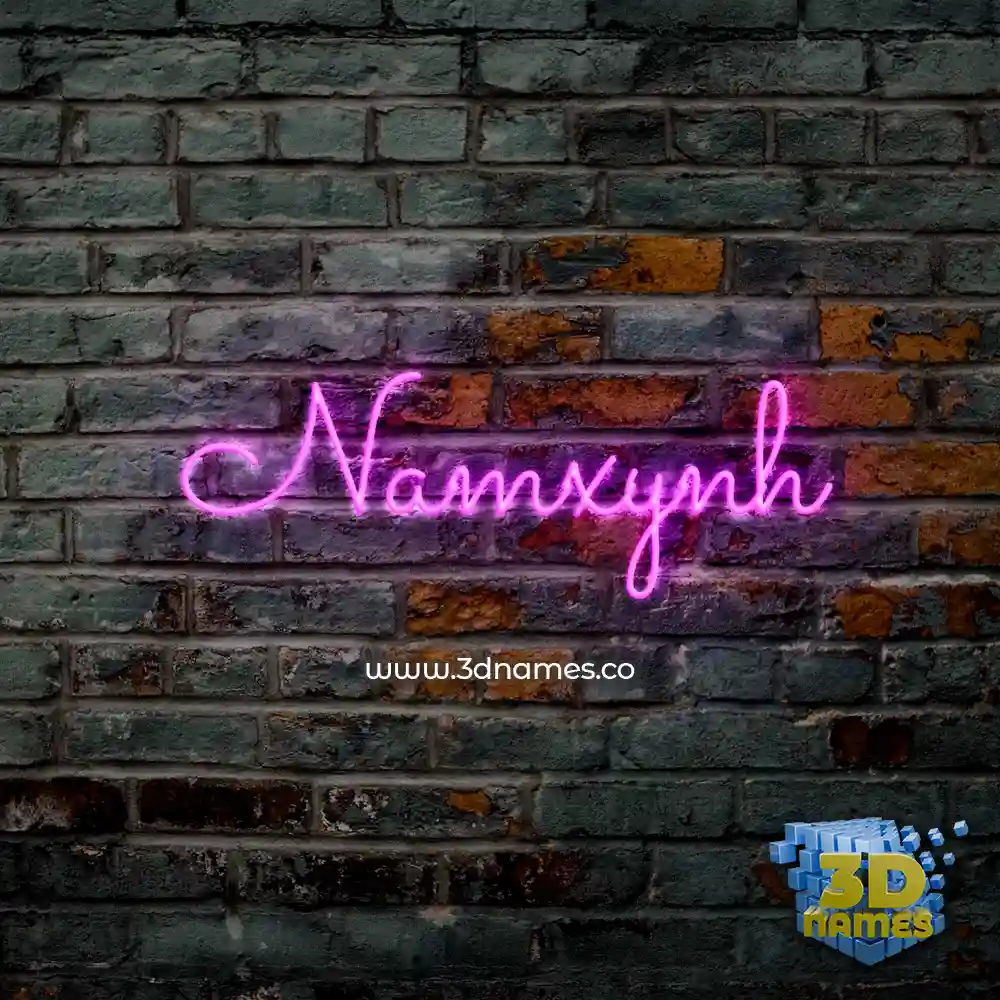 namxynh in Pink Neon style - 3D name wallpaper