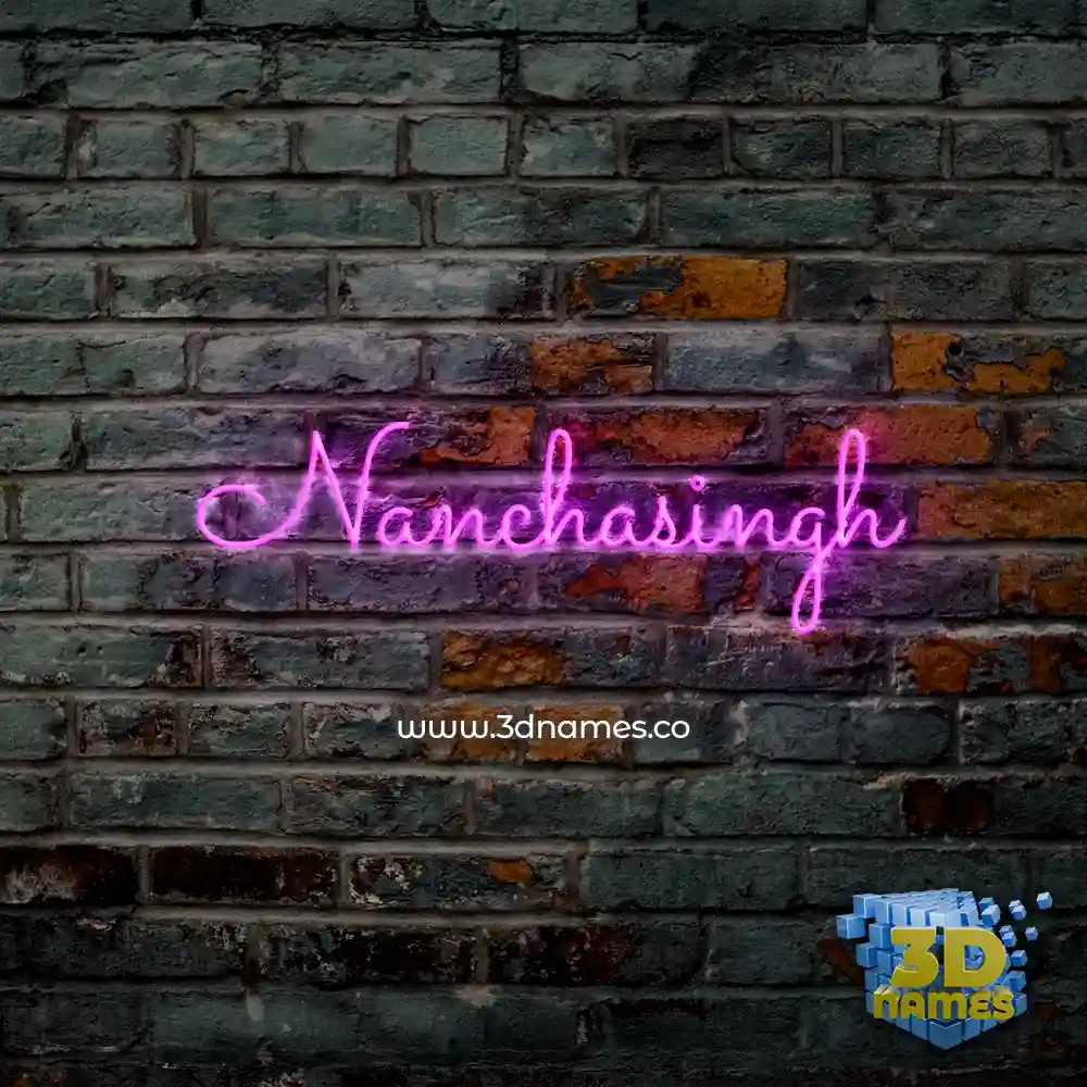nanchasingh in Pink Neon style - 3D name wallpaper