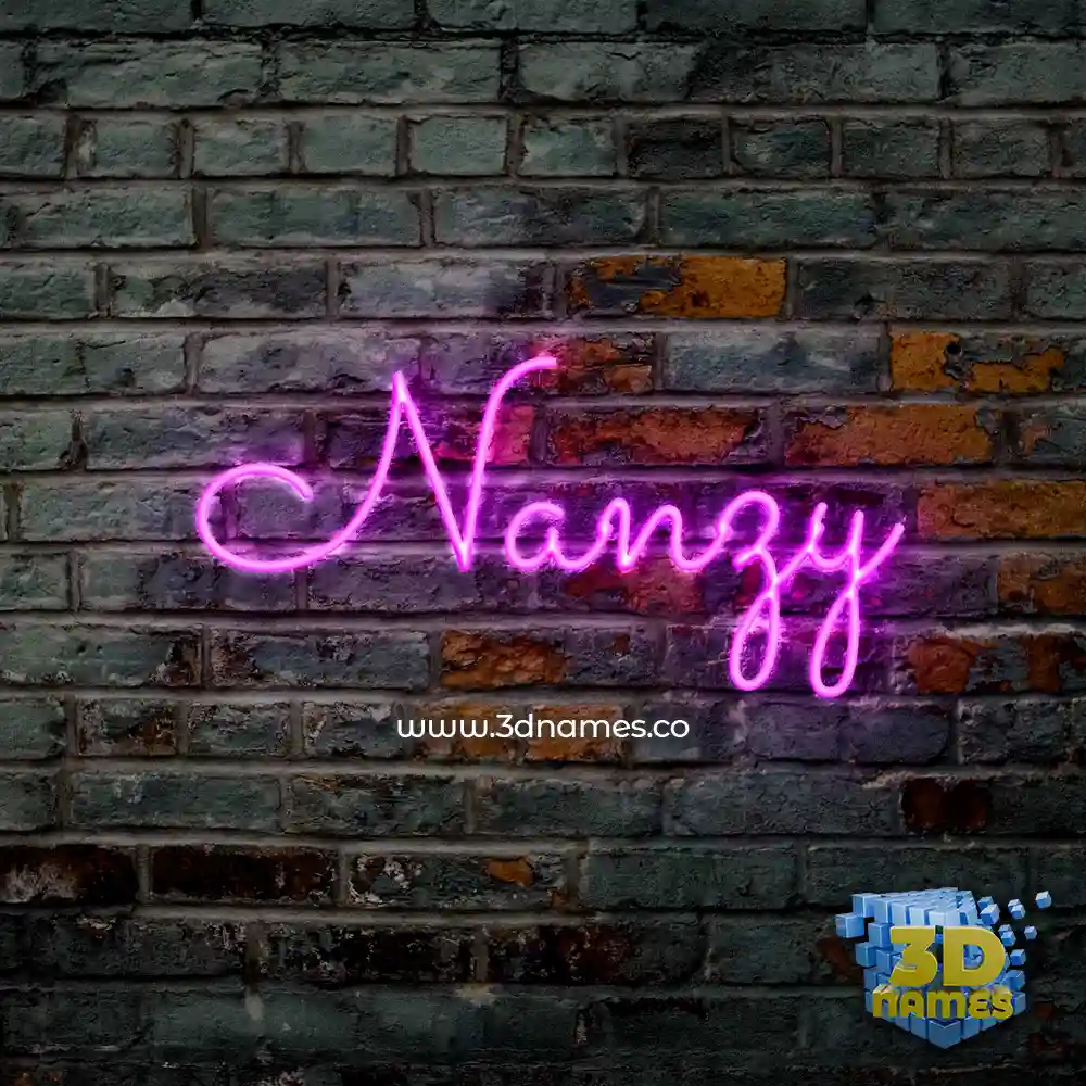 nanzy in Pink Neon style - 3D name wallpaper