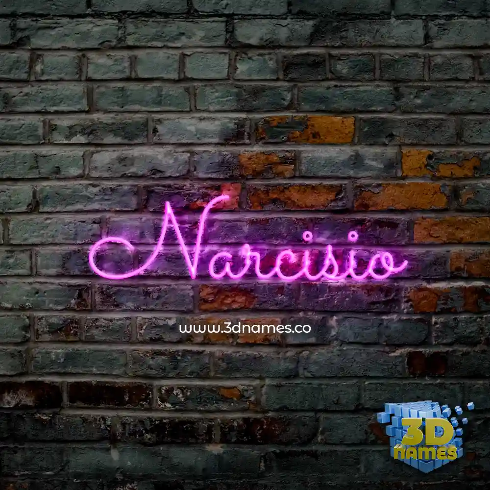 narcisio in Pink Neon style - 3D name wallpaper