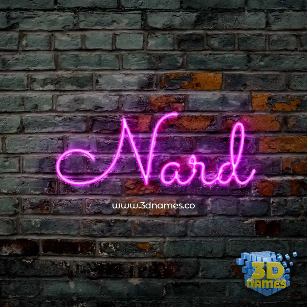 nard in Pink Neon style - 3D name wallpaper