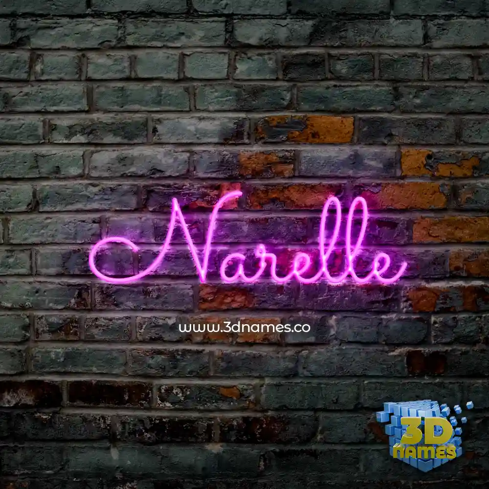 narelle in Pink Neon style - 3D name wallpaper