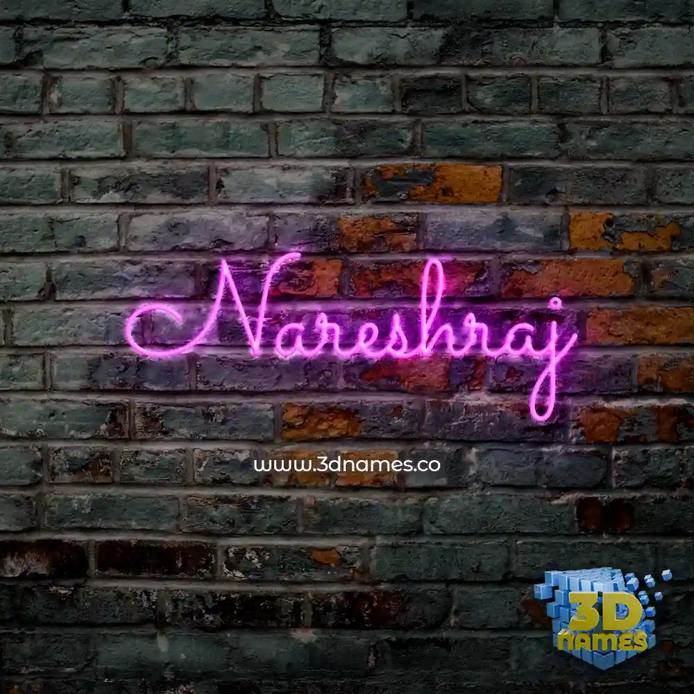 nareshraj in Pink Neon style - 3D name wallpaper