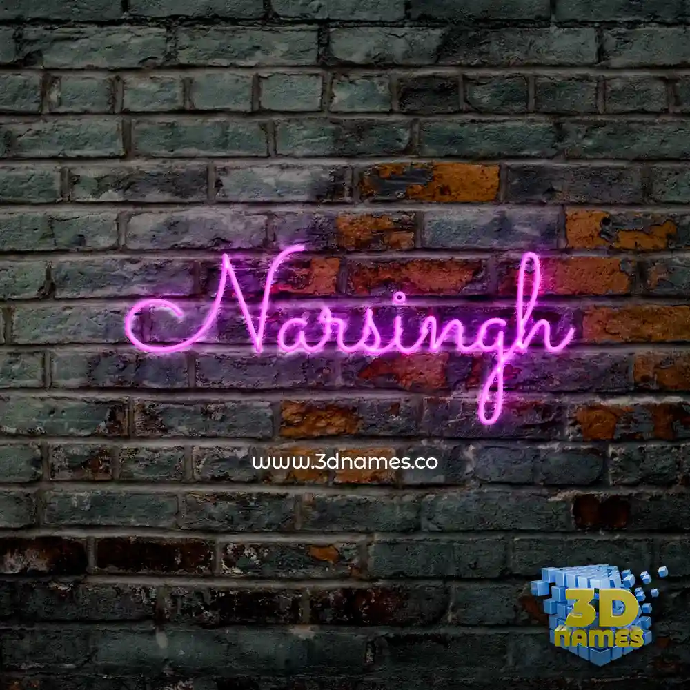 narsingh in Pink Neon style - 3D name wallpaper