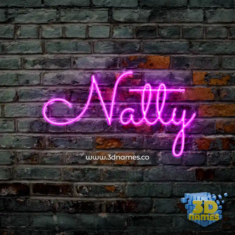 natty in Pink Neon style - 3D name wallpaper