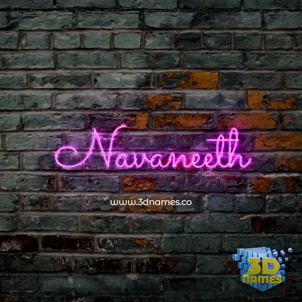 navaneeth in Pink Neon style - 3D name wallpaper