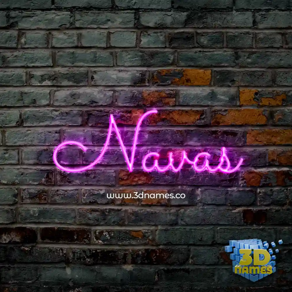 navas in Pink Neon style - 3D name wallpaper