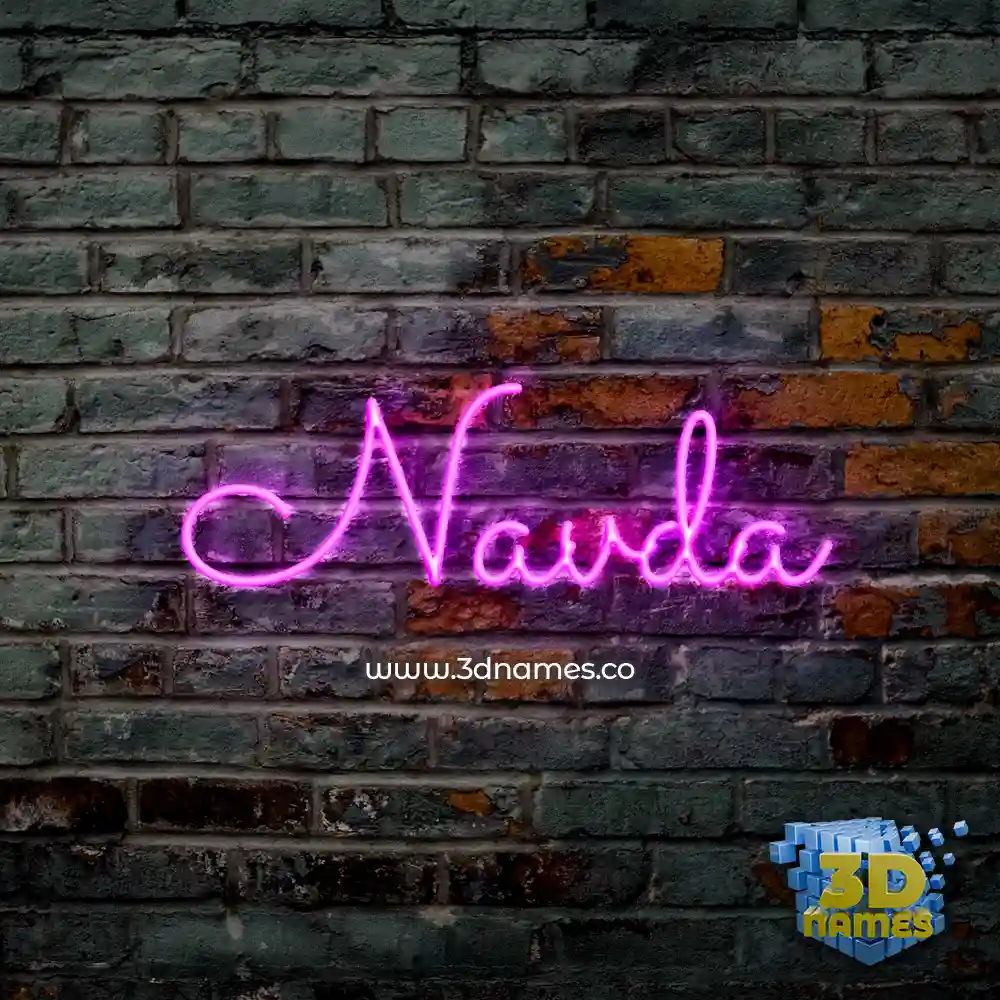 navda in Pink Neon style - 3D name wallpaper