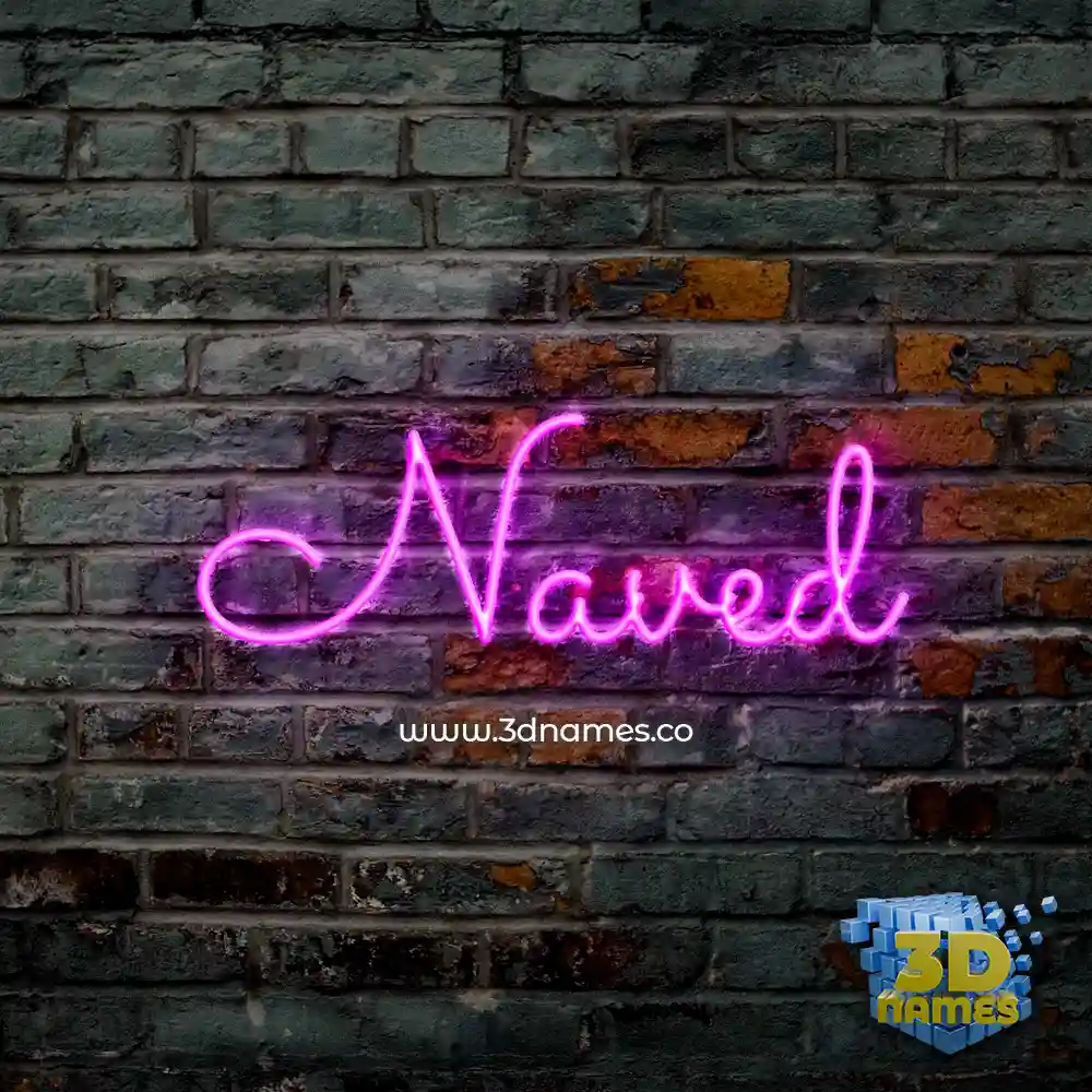 naved in Pink Neon style - 3D name wallpaper
