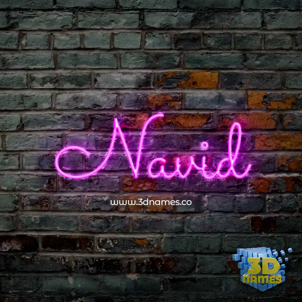 navid in Pink Neon style - 3D name wallpaper