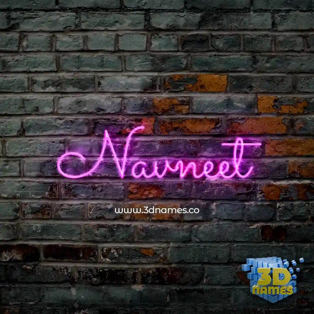 navneet in Pink Neon style - 3D name wallpaper