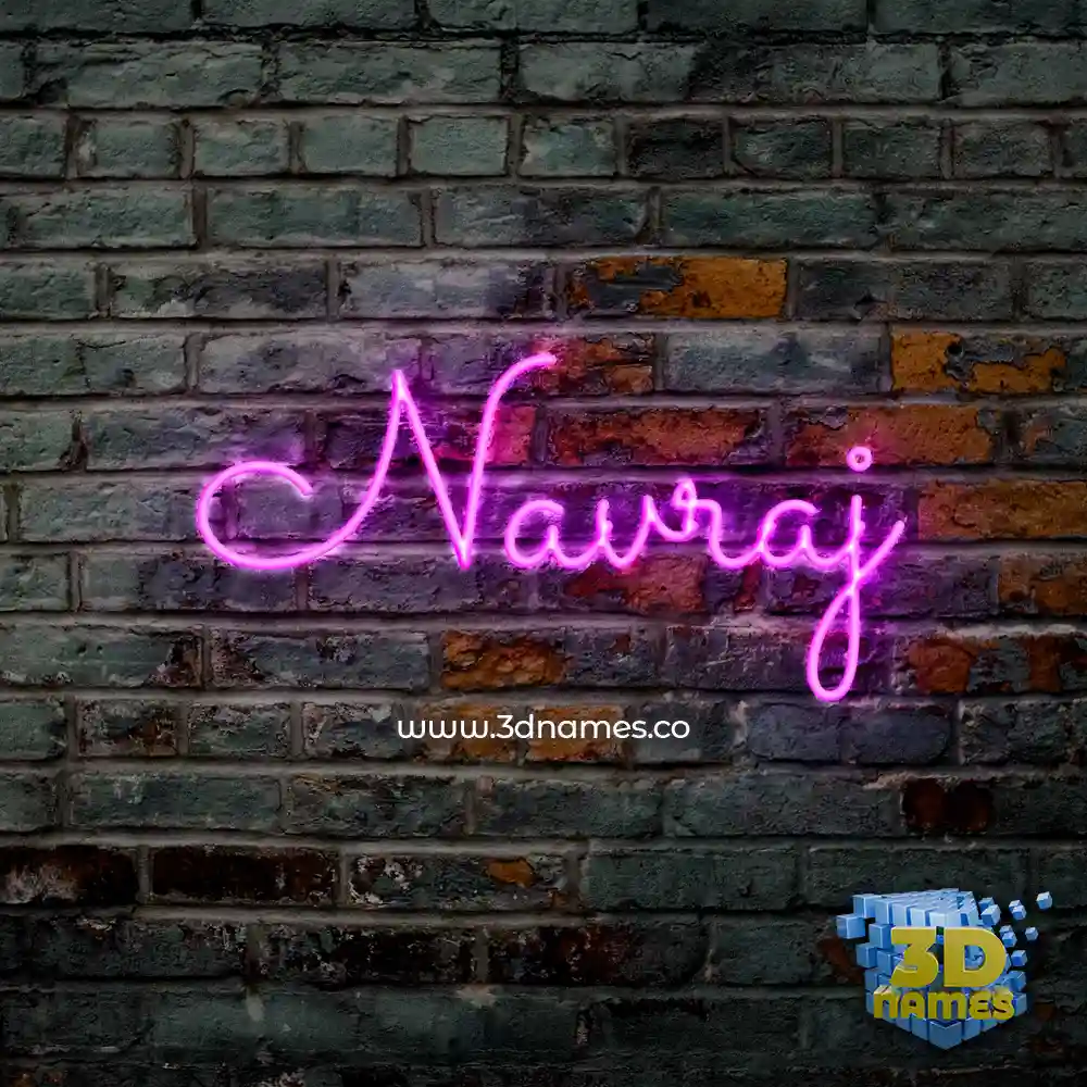 navraj in Pink Neon style - 3D name wallpaper
