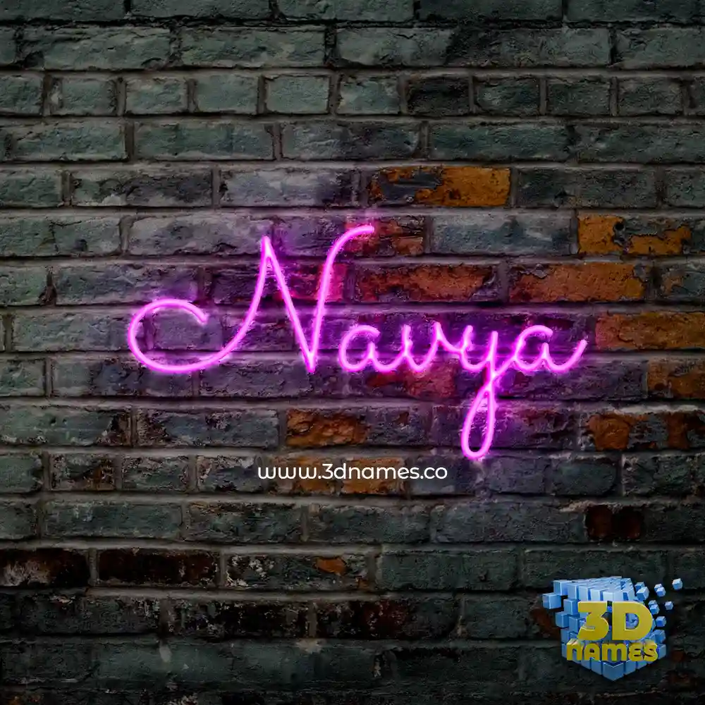 navya in Pink Neon style - 3D name wallpaper