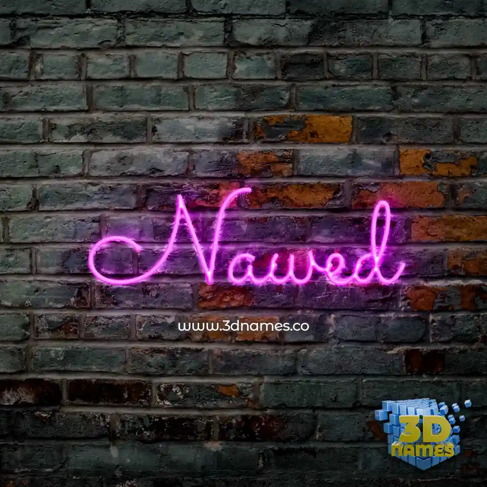 nawed in Pink Neon style - 3D name wallpaper
