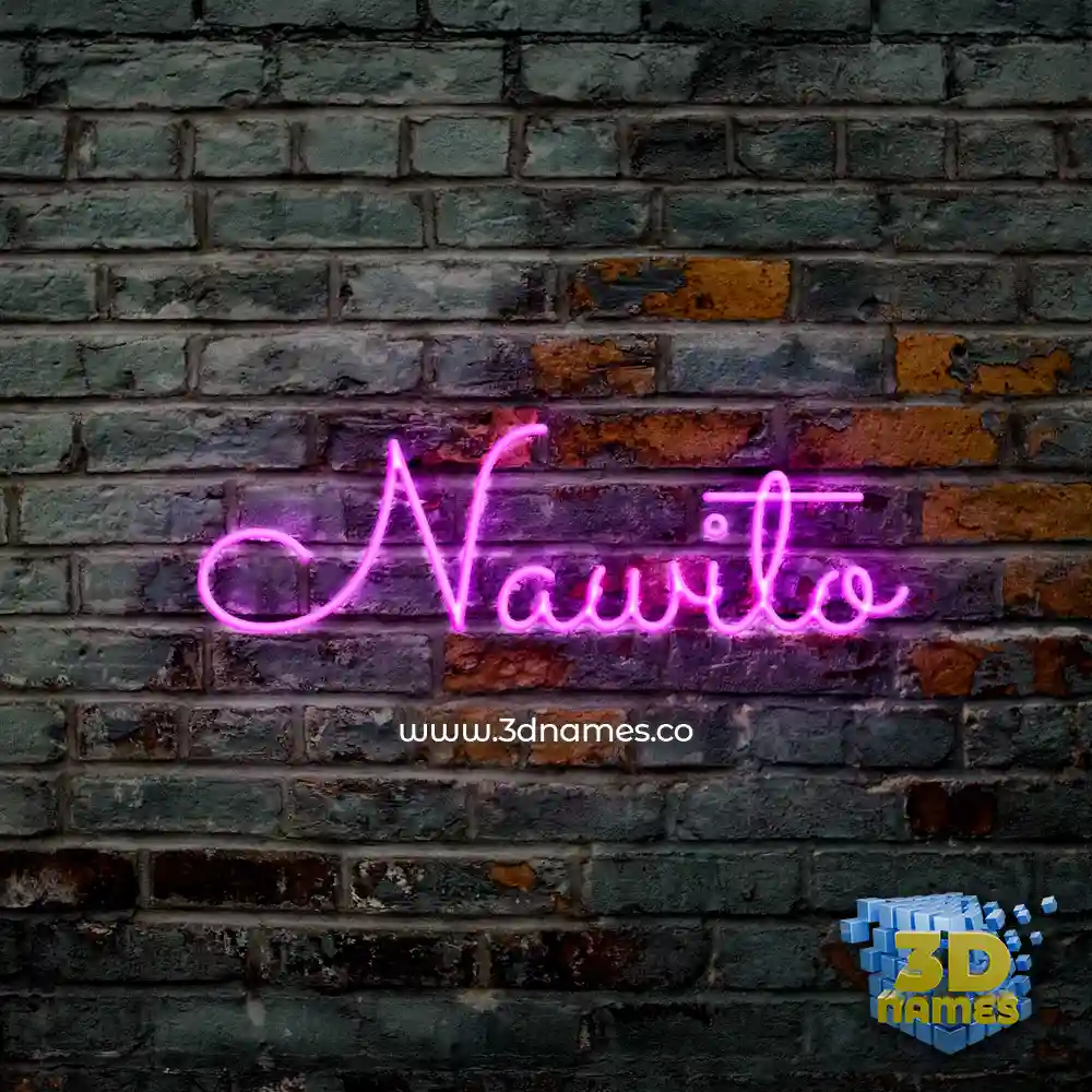 nawito in Pink Neon style - 3D name wallpaper