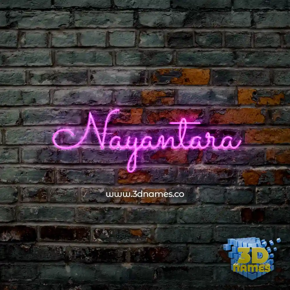 nayantara in Pink Neon style - 3D name wallpaper