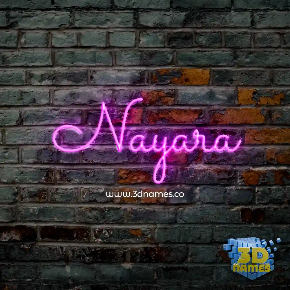 nayara in Pink Neon style - 3D name wallpaper