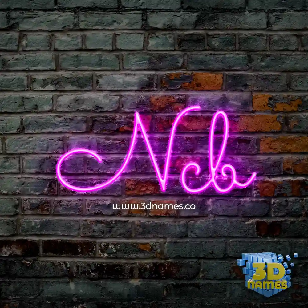 ncb in Pink Neon style - 3D name wallpaper