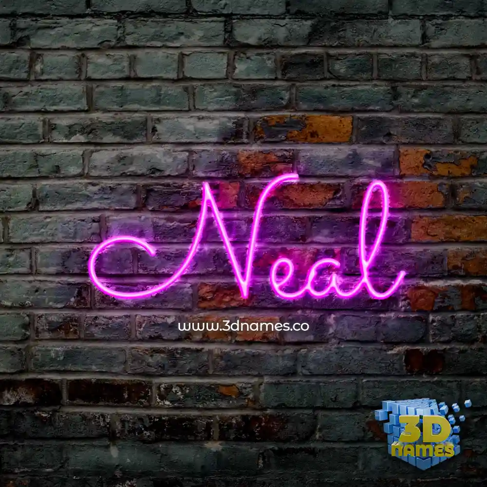 neal in Pink Neon style - 3D name wallpaper