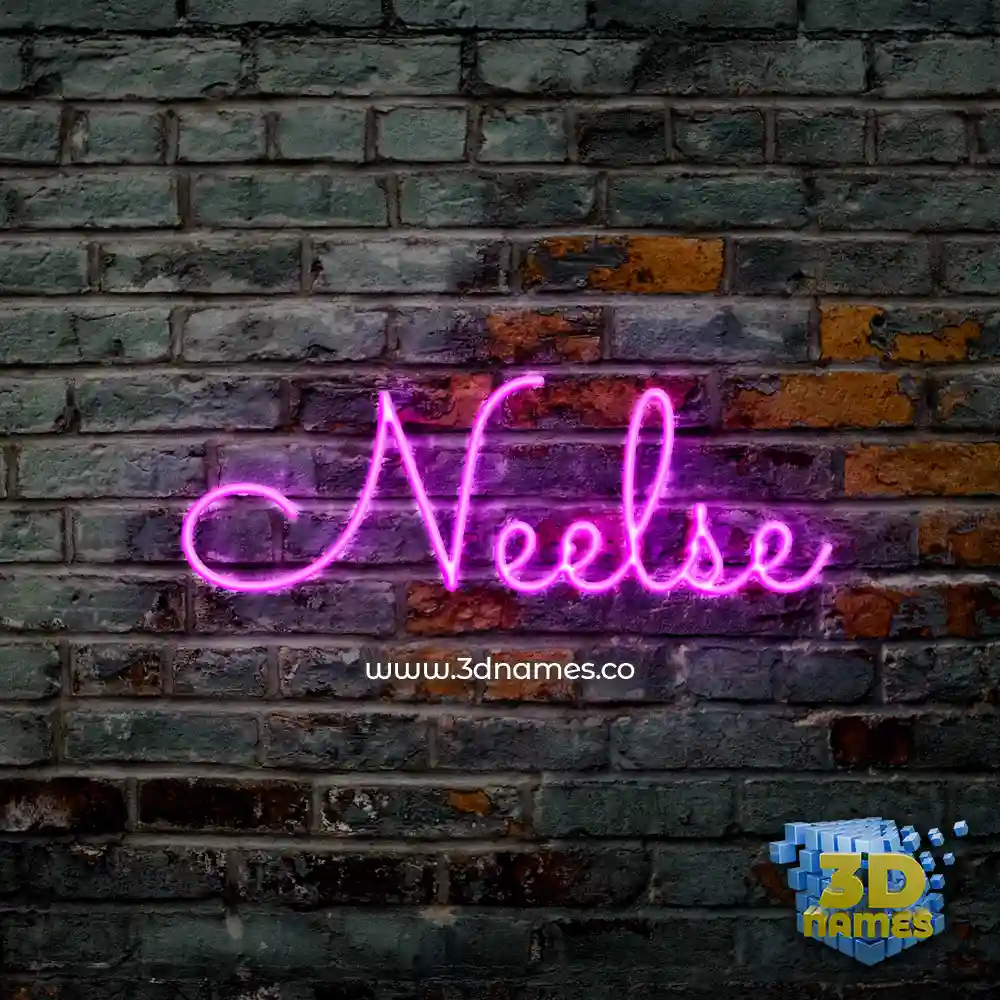 neelse in Pink Neon style - 3D name wallpaper