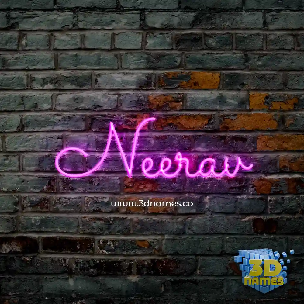 neerav in Pink Neon style - 3D name wallpaper