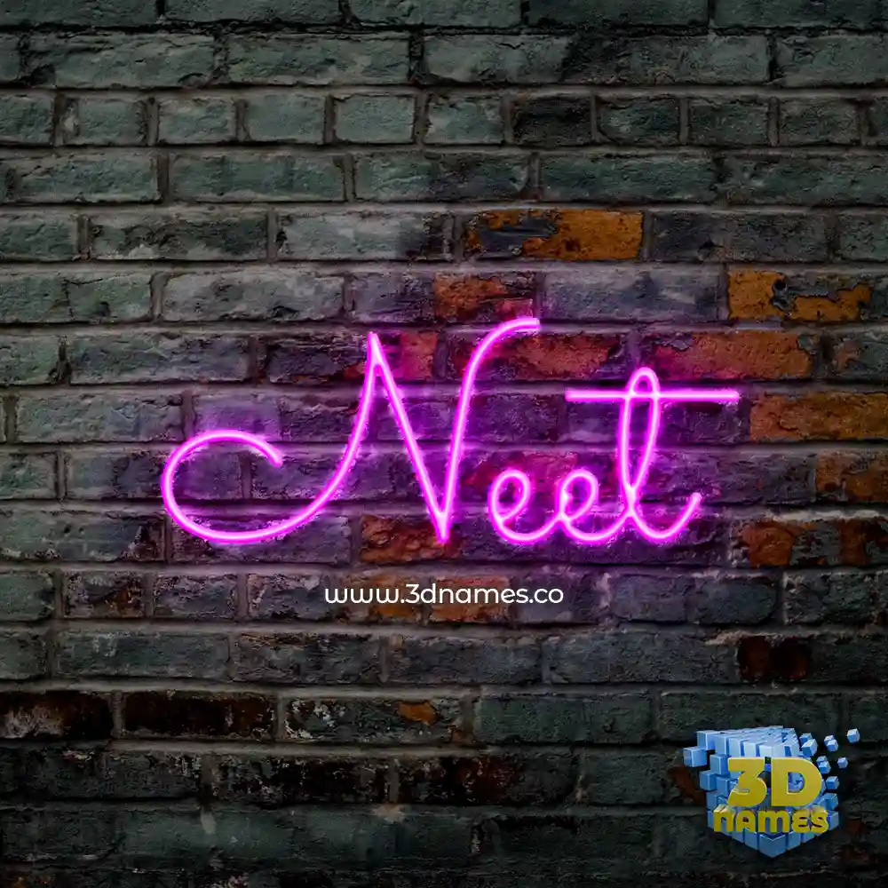 neet in Pink Neon style - 3D name wallpaper