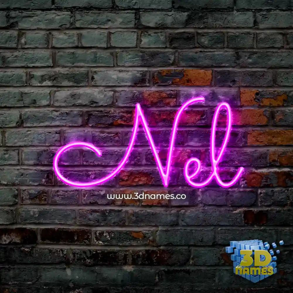 nel in Pink Neon style - 3D name wallpaper