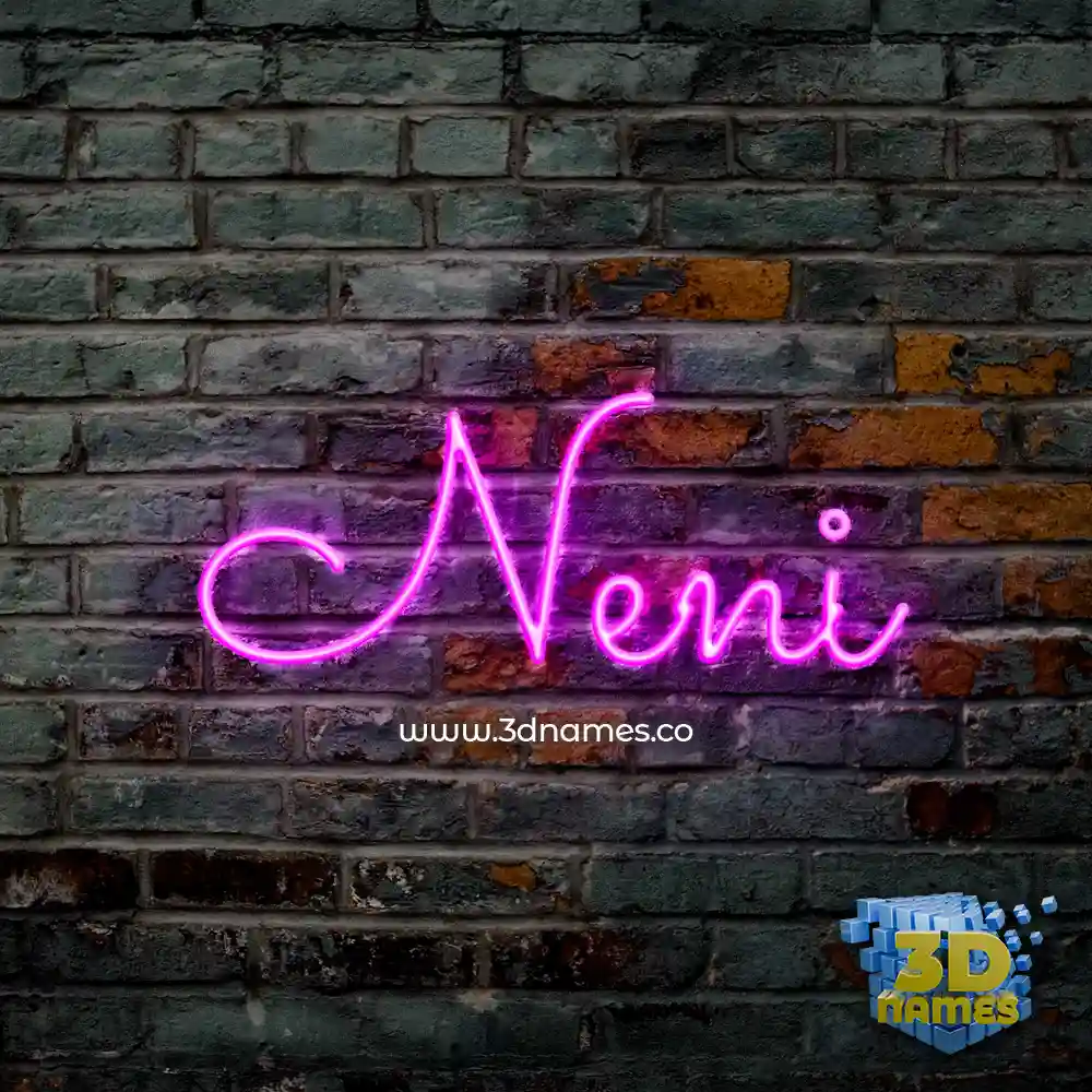 neni in Pink Neon style - 3D name wallpaper