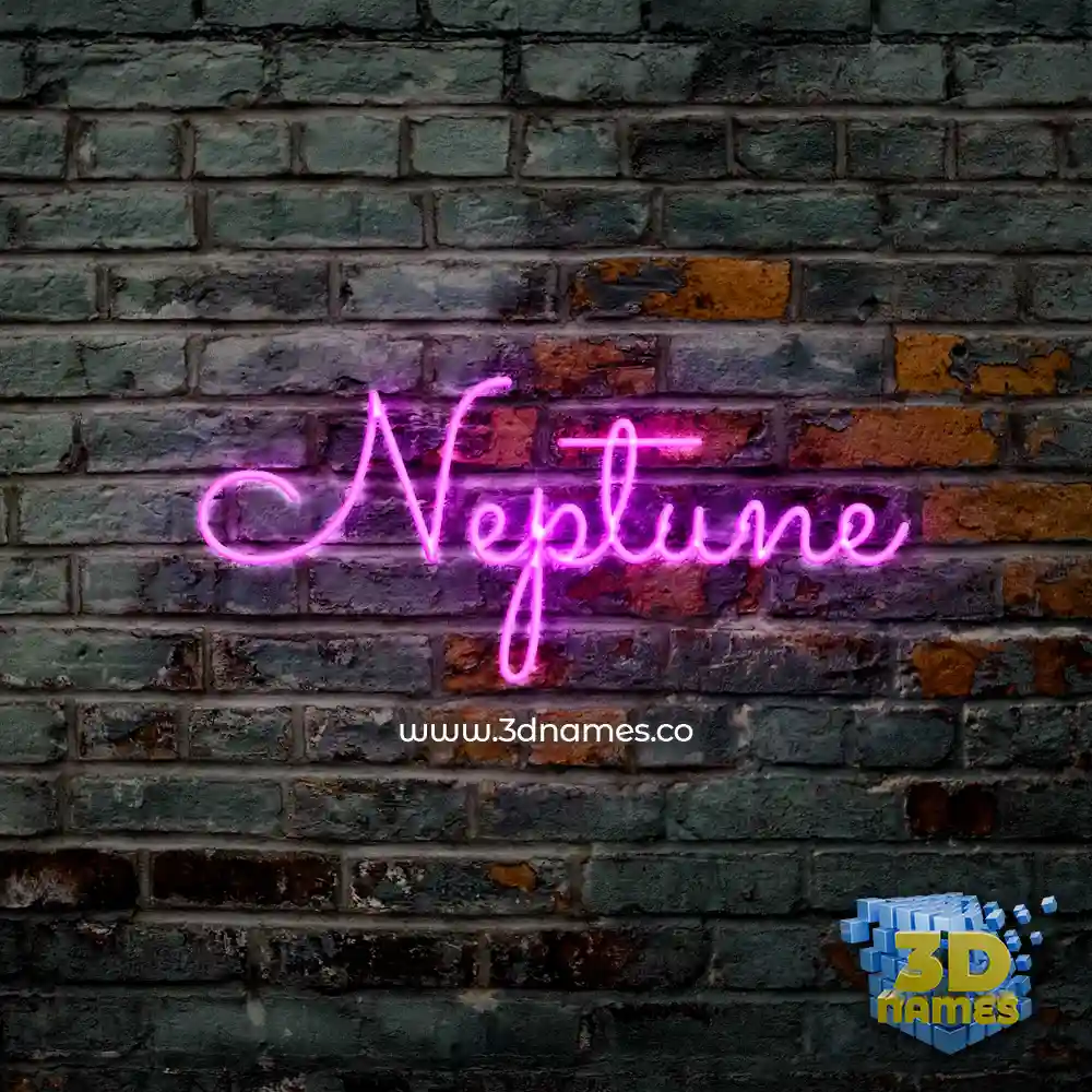neptune in Pink Neon style - 3D name wallpaper