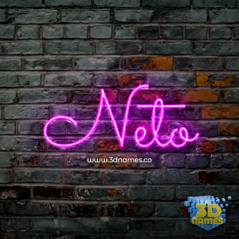 neto in Pink Neon style - 3D name wallpaper