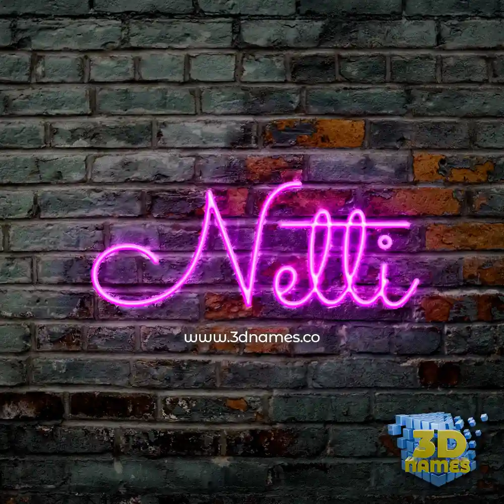 netti in Pink Neon style - 3D name wallpaper