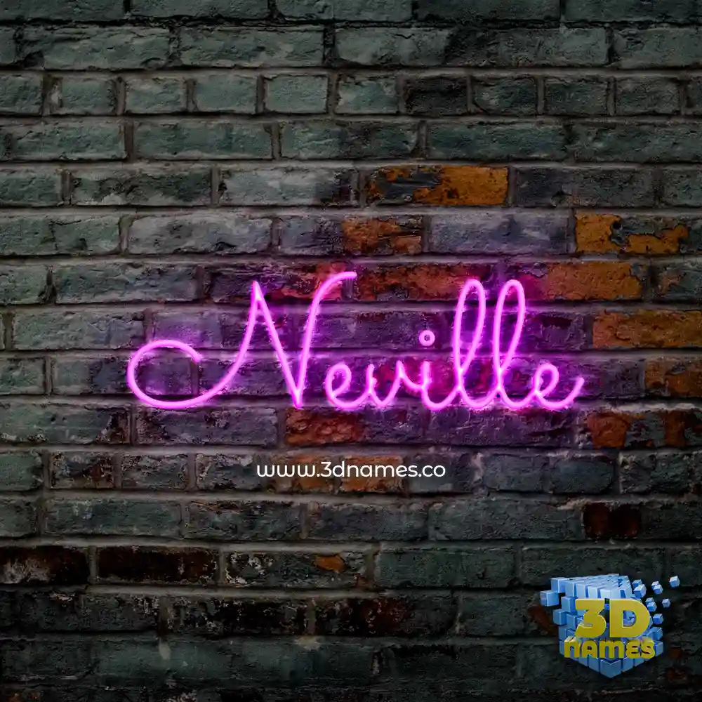 neville in Pink Neon style - 3D name wallpaper