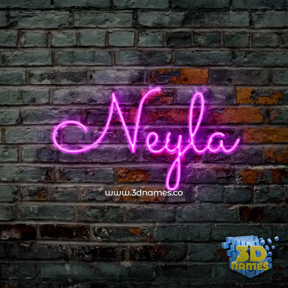 neyla in Pink Neon style - 3D name wallpaper