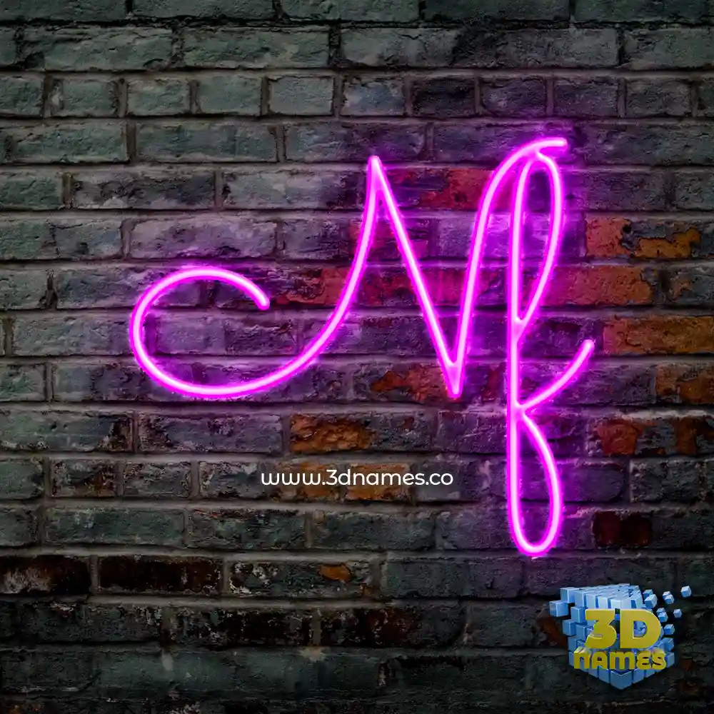 nf in Pink Neon style - 3D name wallpaper