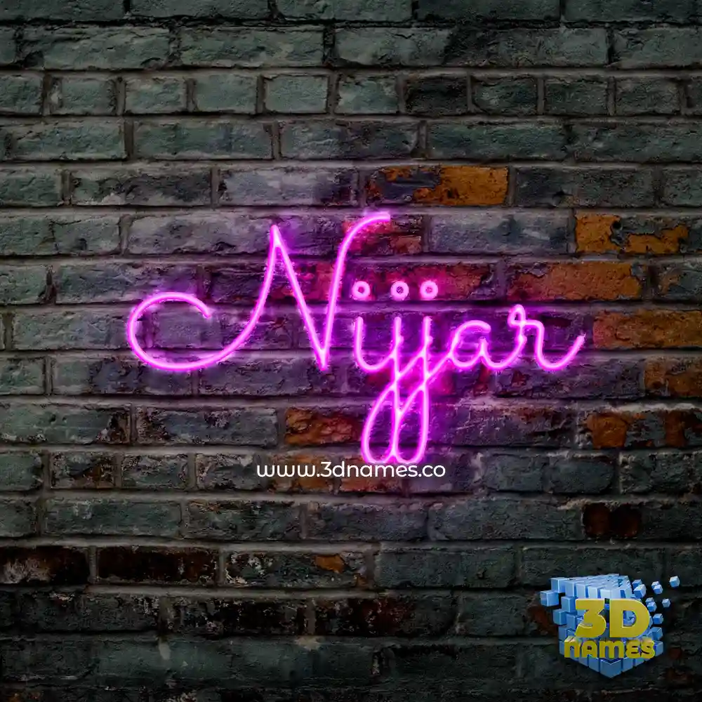 nijjar in Pink Neon style - 3D name wallpaper