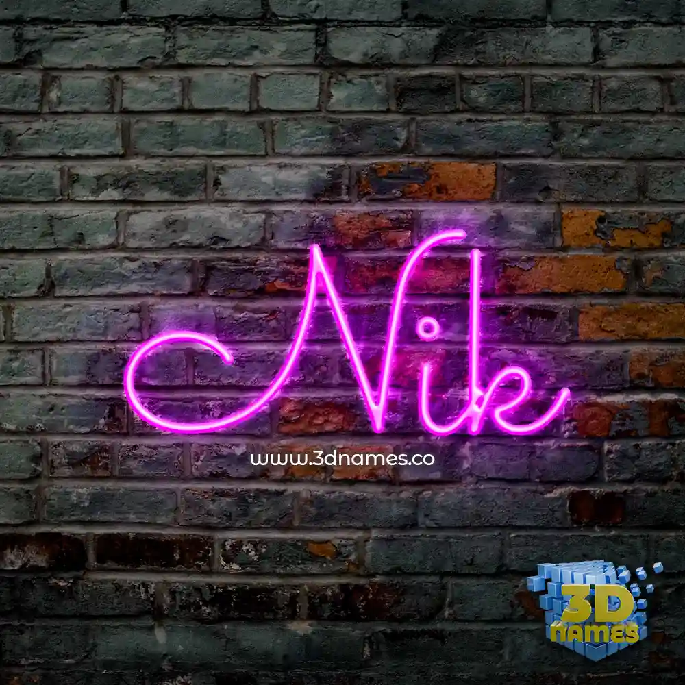nik in Pink Neon style - 3D name wallpaper