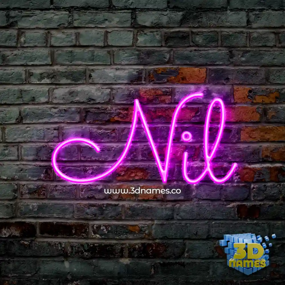 nil in Pink Neon style - 3D name wallpaper