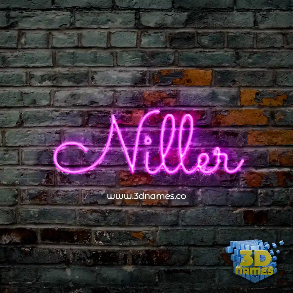 niller in Pink Neon style - 3D name wallpaper