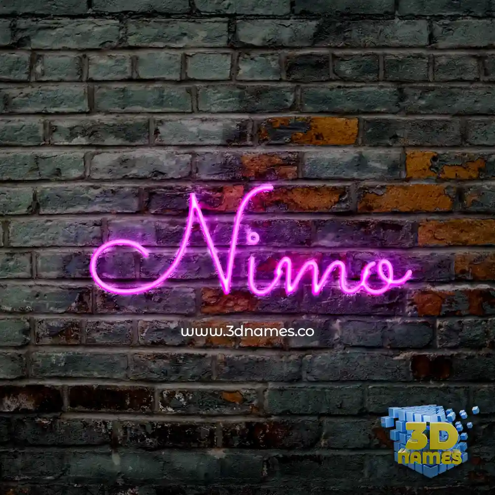 nimo in Pink Neon style - 3D name wallpaper