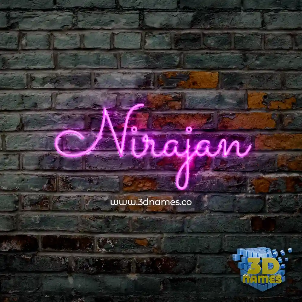 nirajan in Pink Neon style - 3D name wallpaper