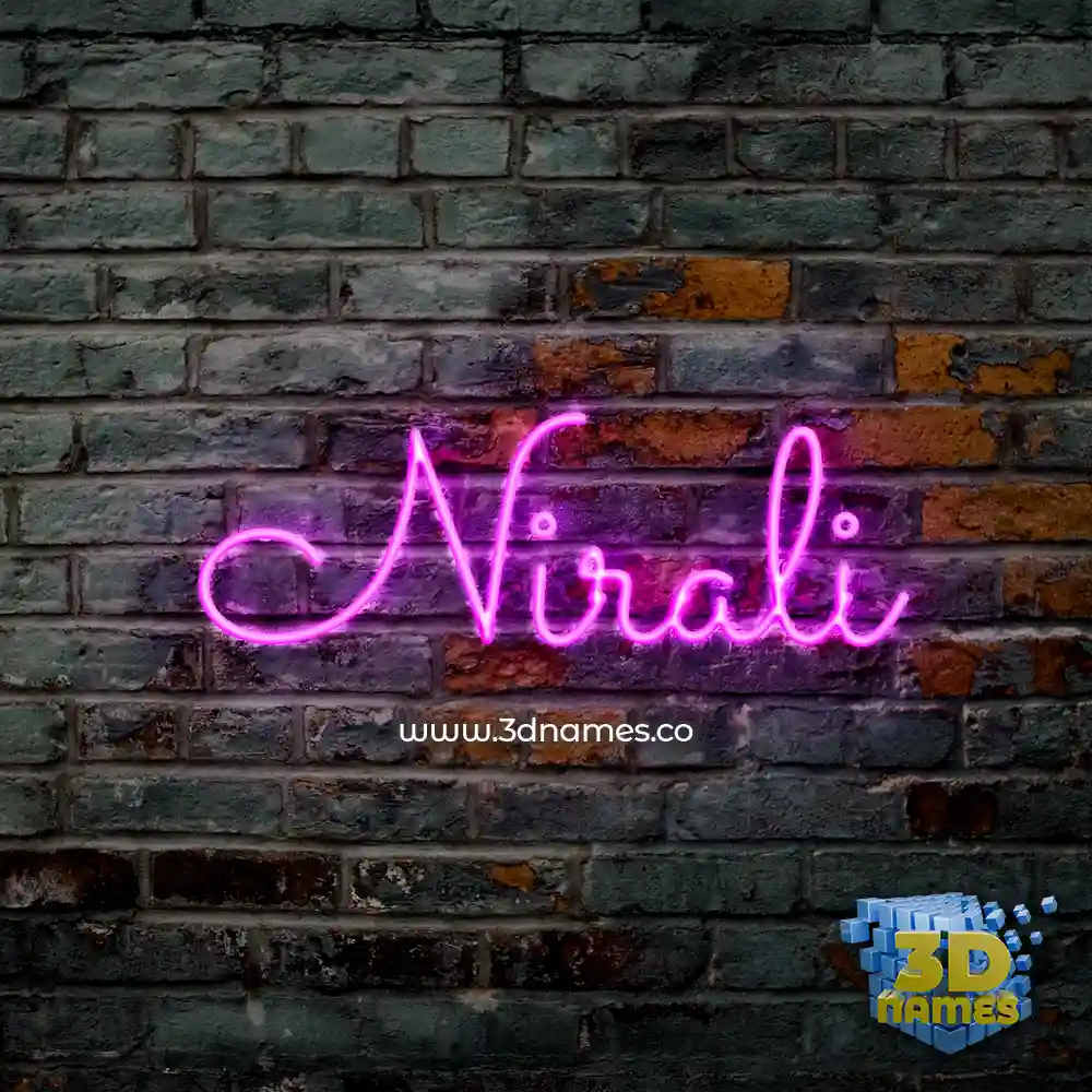 nirali in Pink Neon style - 3D name wallpaper