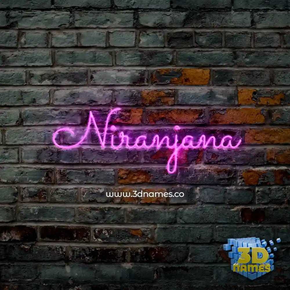 niranjana in Pink Neon style - 3D name wallpaper