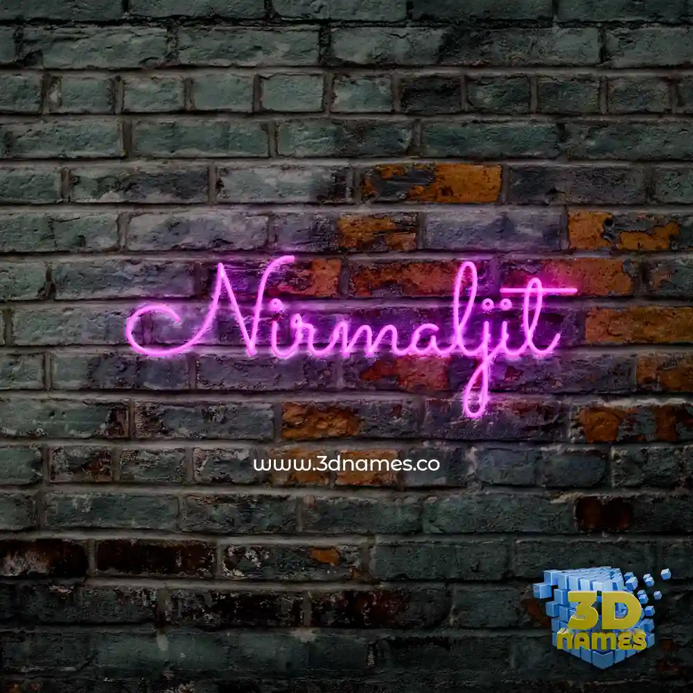 nirmaljit in Pink Neon style - 3D name wallpaper