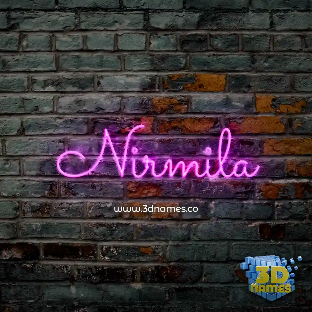 nirmila in Pink Neon style - 3D name wallpaper