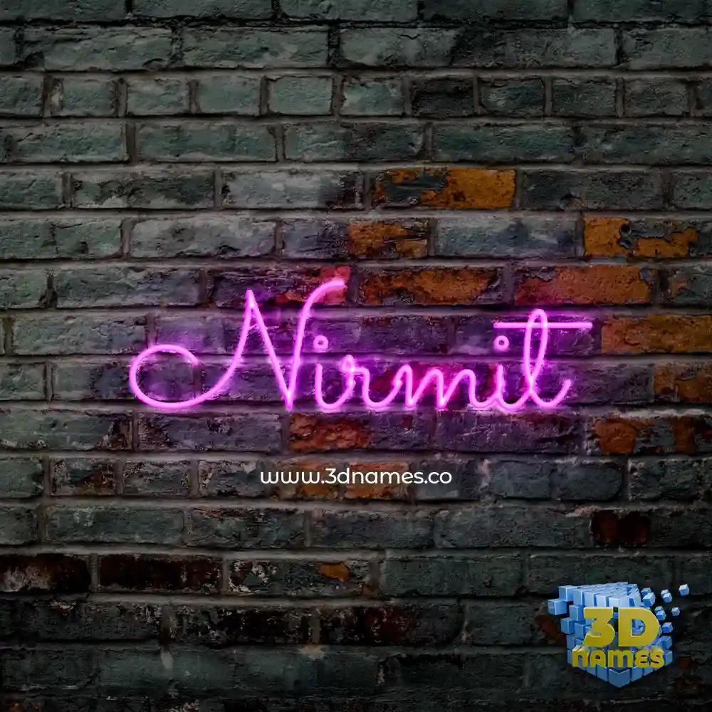 nirmit in Pink Neon style - 3D name wallpaper